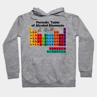 Periodic Table of Alcohol Elements Hoodie